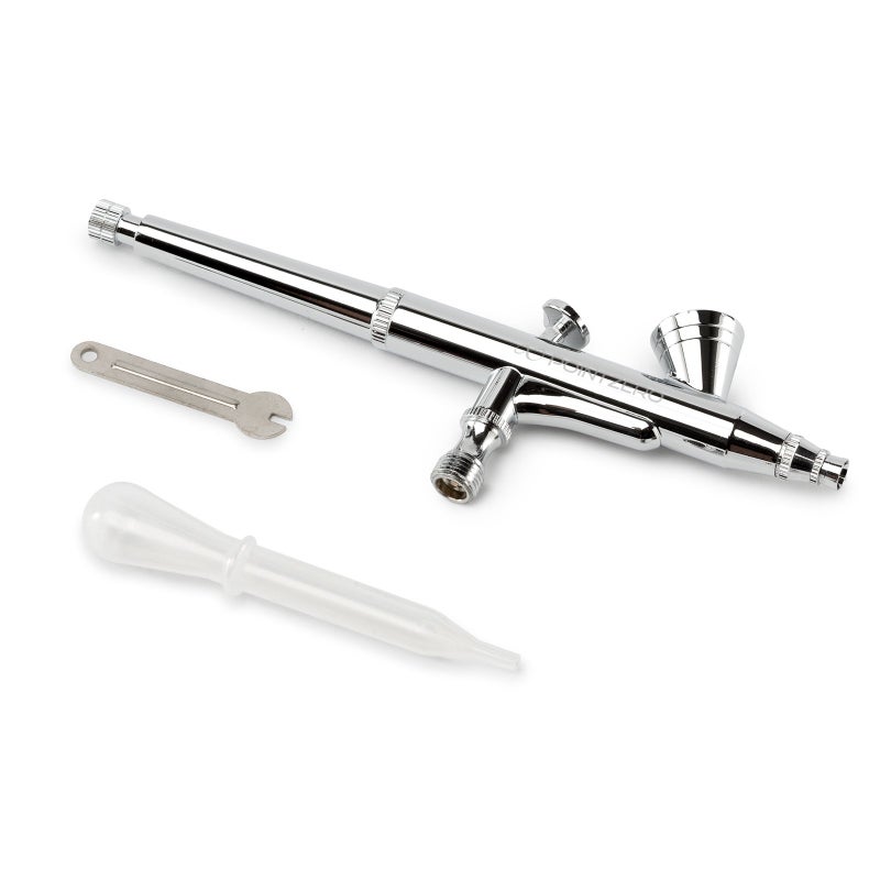 PointZero Dual-Action 2cc Gravity-Feed Airbrush Set - .2mm Nozzle - Image 3